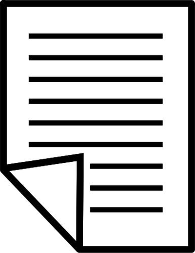 Vektor-Bild des Drucker-Papier-Symbol