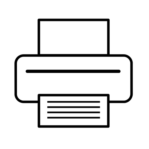 Inkoustové tiskárny ikona vektorový obrázek