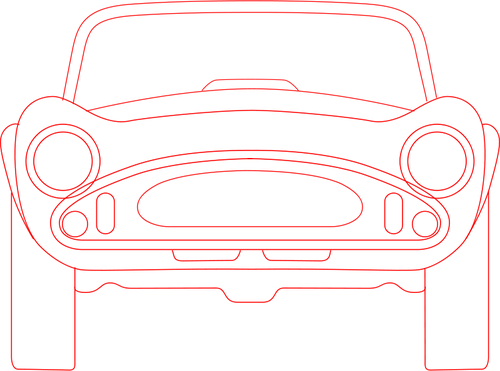 Wajah depan Shelby Cobra vektor ilustrasi