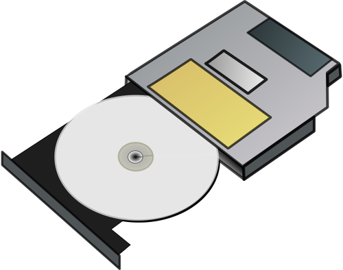 האיור וקטור של כונן CD סלים