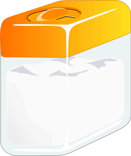Sugarbox с оранжевой крышкой векторное изображение