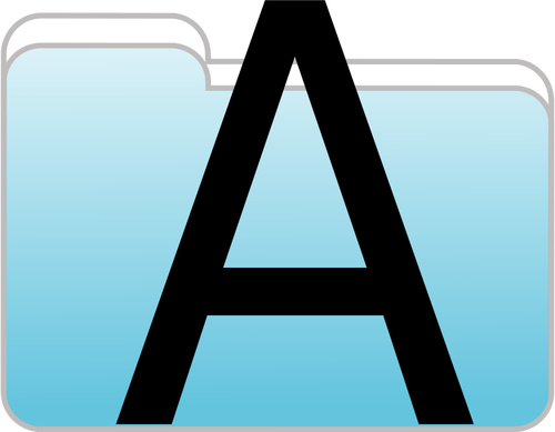 Immagine vettoriale testo cartella icona