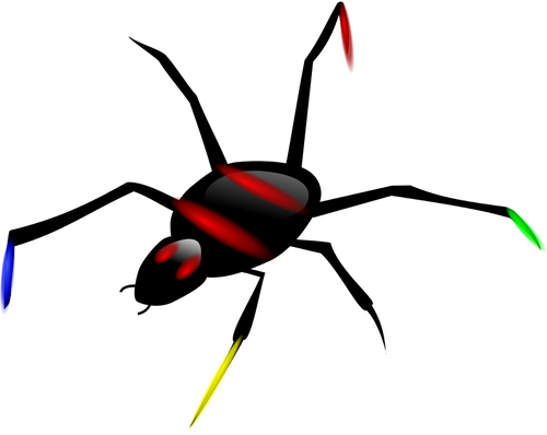 Immagine vettoriale ragno colorato