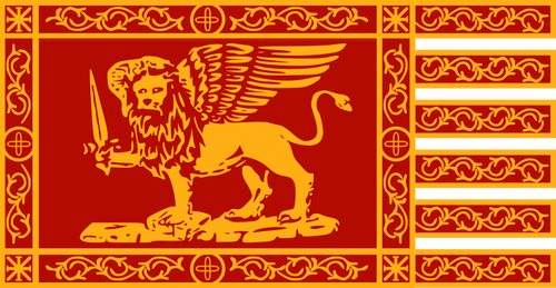 战争威尼斯国旗矢量图像