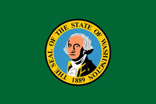 Векторный рисунок Вашингтон государственного флага