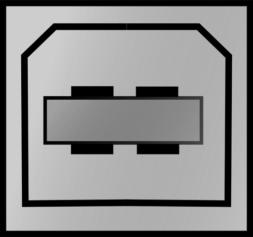 Aansluiting voor USB type B vector afbeelding