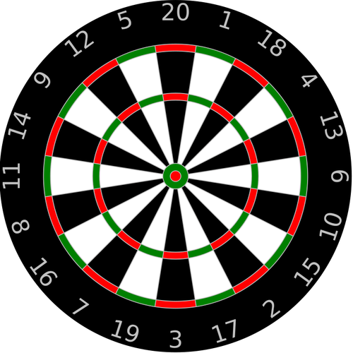 Ilustrasi vektor papan dart