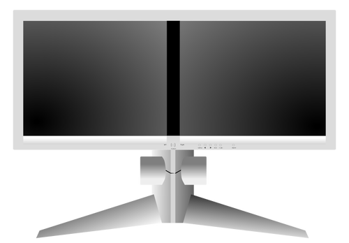 Immagine vettoriale doppio monitor