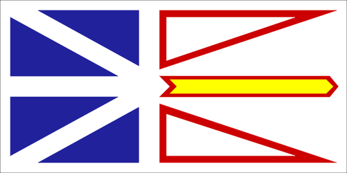 Bandera de la provincia canadiense de Terranova y Labrador vector clip art.
