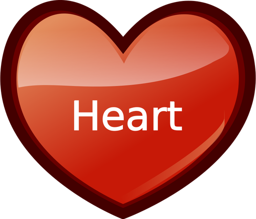 Illustration vectorielle de coeur rouge