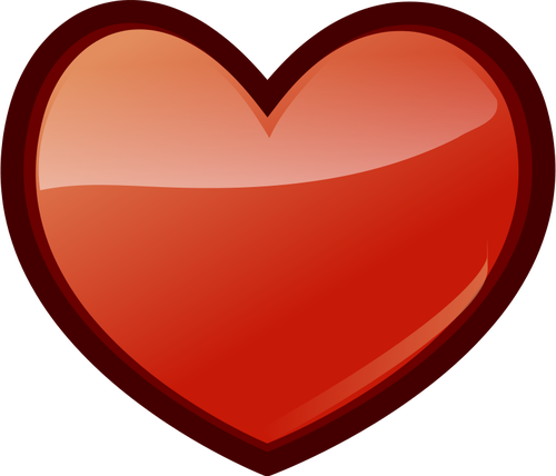 Векторный рисунок из красного сердца