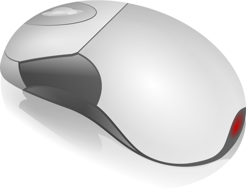 Ilustración de vector de ratón PC en escala de grises