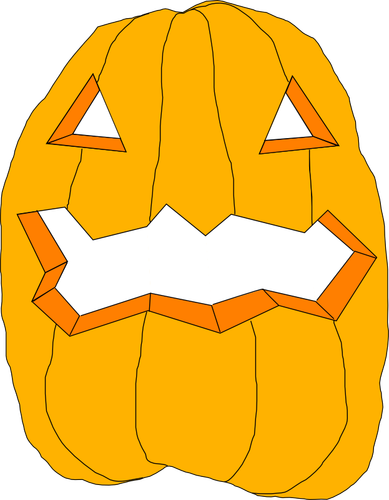 ハロウィーンかぼちゃベクトル図面をカットします。