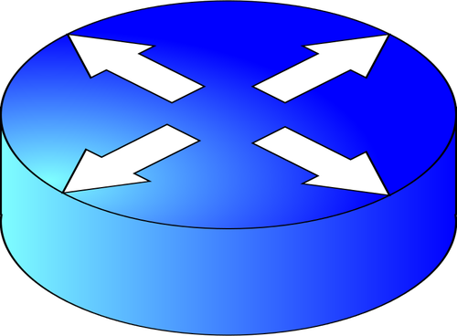 Vector de icono router diagrama de dibujo