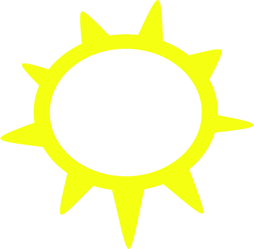 धूप मौसम प्रतीक वेक्टर छवि