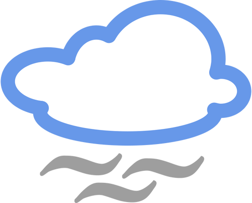 Kabut cuaca simbol vektor gambar