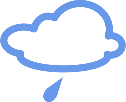 Immagine vettoriale leggera pioggia meteo simbolo