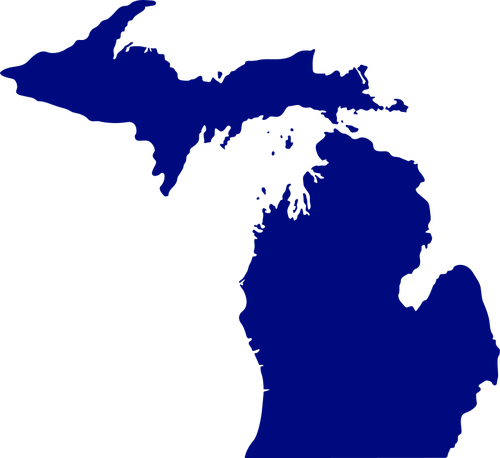 Vektorikartta Michiganin osavaltiosta