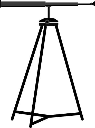 Telescópio em uma imagem de vetor de tripé