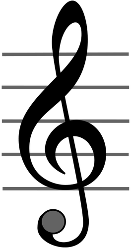 Gambar vektor treble clef
