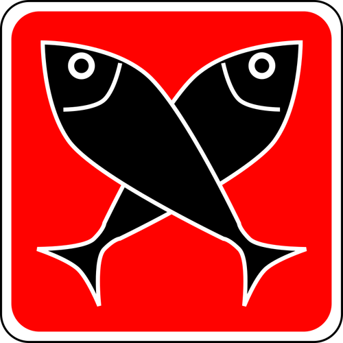 Apoštola Ondřeje ryby symbolem vektorové ilustrace