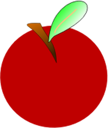 Küçük kırmızı elma vektör çizim