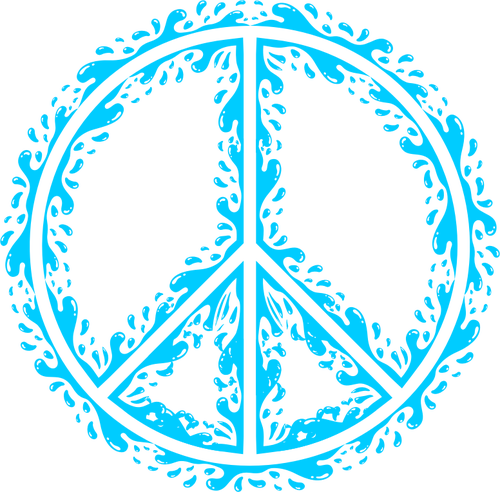 Contorno do símbolo da paz.