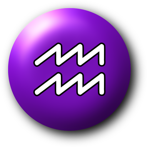 Símbolo de acuario púrpura
