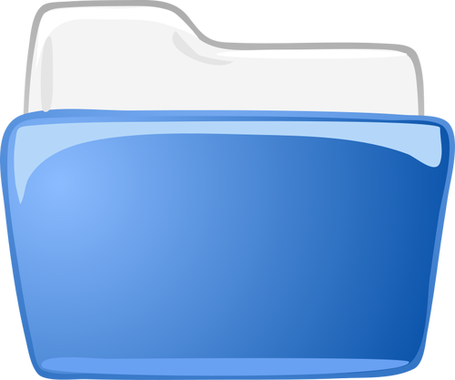 Blå mapp-ikon
