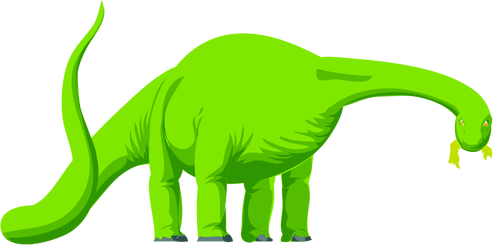 Векторное изображение динозавра, глядя правой