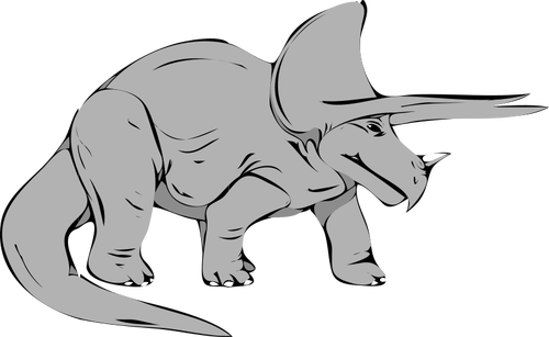 長い尾のベクトル図と恐竜