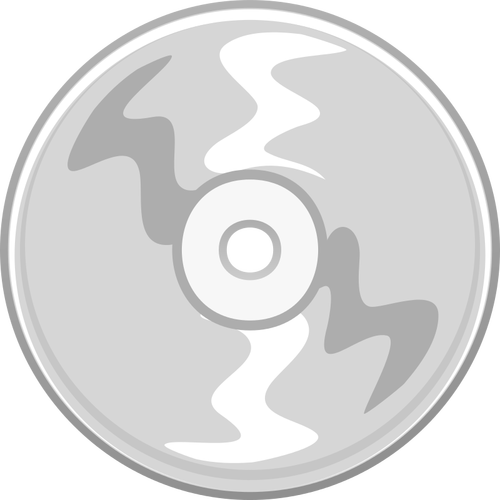 Vektor ClipArt av grå CD-skiva