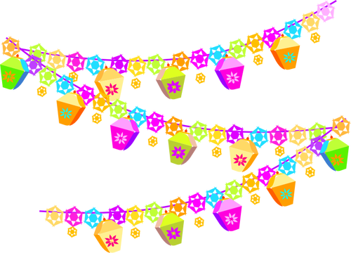 Colorful festive decoration vector image
