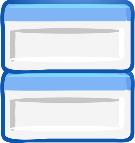 Computer-Fenster nebeneinander angeordnet Symbol Vektor-Bild