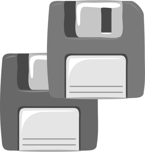 Image clipart vectoriels de deux disquettes d