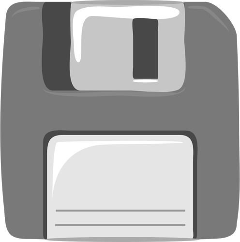 Grauen Computer-Diskette-Vektor-ClipArt-Grafik