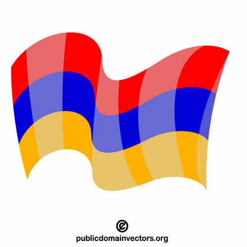 Efecto ondeante de la bandera armenia