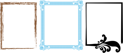 Drie verschillende frames