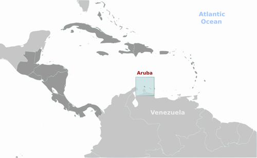 Etiqueta de ubicación de Aruba