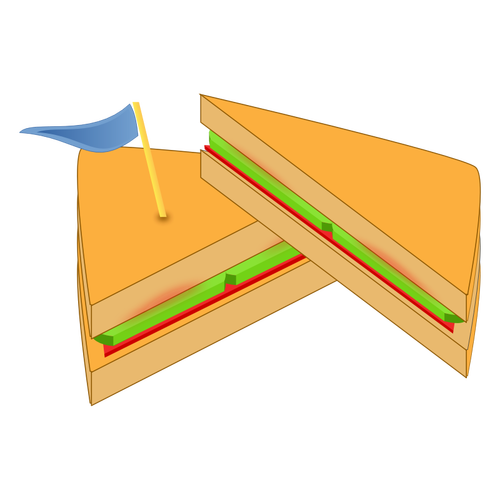 Sandwich mit einem Flag-Vektor