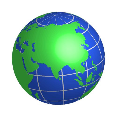 Азии Всемирного глобуса векторное изображение