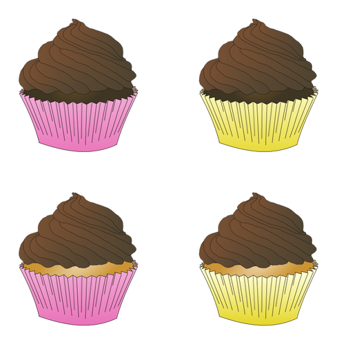Cupcakes helados chocolate