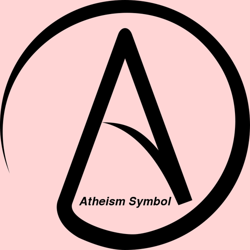 Ateistin merkkivektoripiirustus
