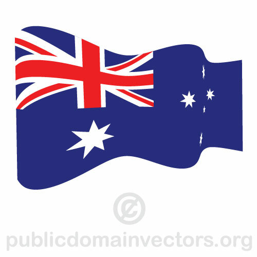 Флаг волнистые Австралийский вектор