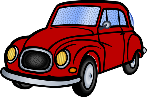 Векторные иллюстрации из старых красный автомобиль