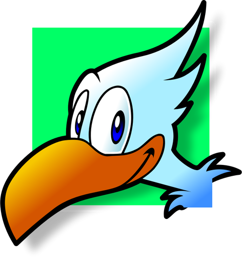Enkla fågel avatar vektor ClipArt