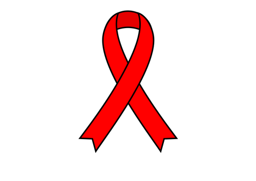 Röd awareness ribbon vektorbild