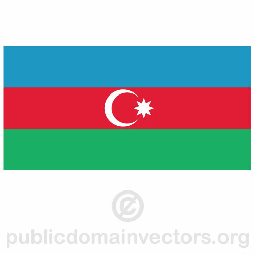 Vector bandera de Azerbaiyán
