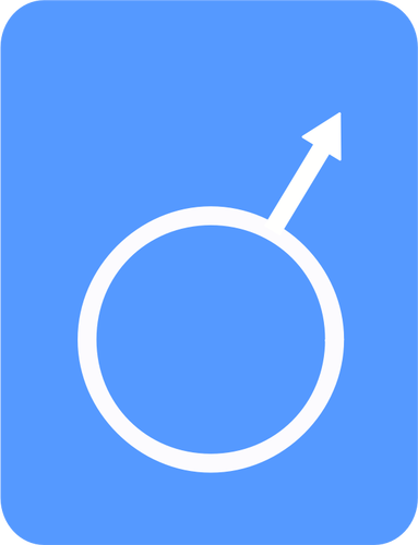 Illustration vectorielle de signe de toilette masculine bleu moderne