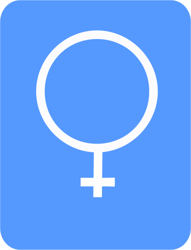 Vektor Zeichnung des modernen blau Damen WC Schild